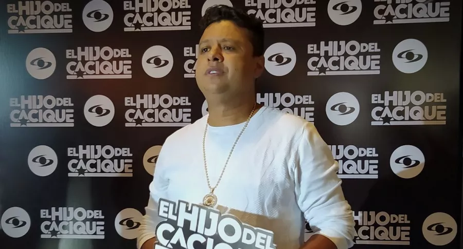 Rafael Santos, hijo de Diomedes Díaz, en el lanzamiento para medios de 'El hijo del Cacique', a propósito de que negó accidente.