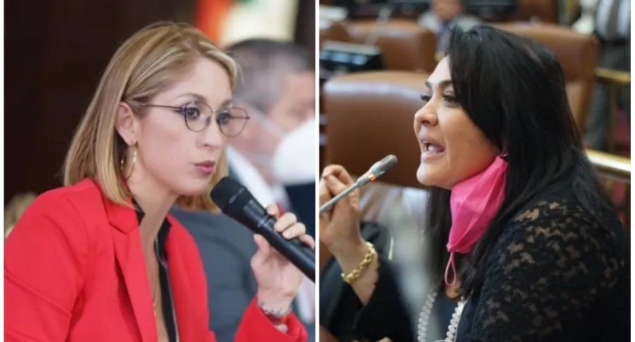 Jennifer Arias y Margarita Restrepo, congresistas del Centro Democrático. 