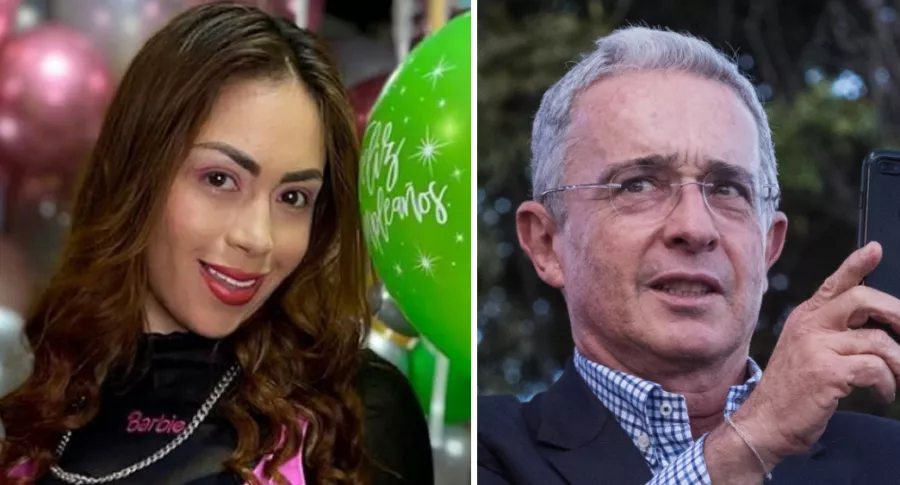 'Epa Colombia' y Álvaro Uribe, que la imitó en la reunión que tuvieron
