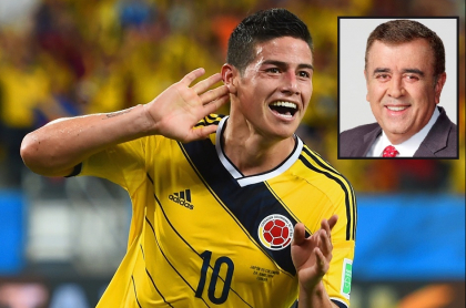James Rodríguez feliz en la Selección Colombia y Javier Hernández Bonnet, a propósito de que el periodista de Caracol confirmó que el futbolista vuelve a 'la Tricolor'.