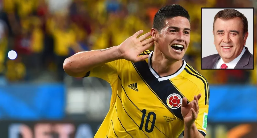 James Rodríguez feliz en la Selección Colombia y Javier Hernández Bonnet, a propósito de que el periodista de Caracol confirmó que el futbolista vuelve a 'la Tricolor'.