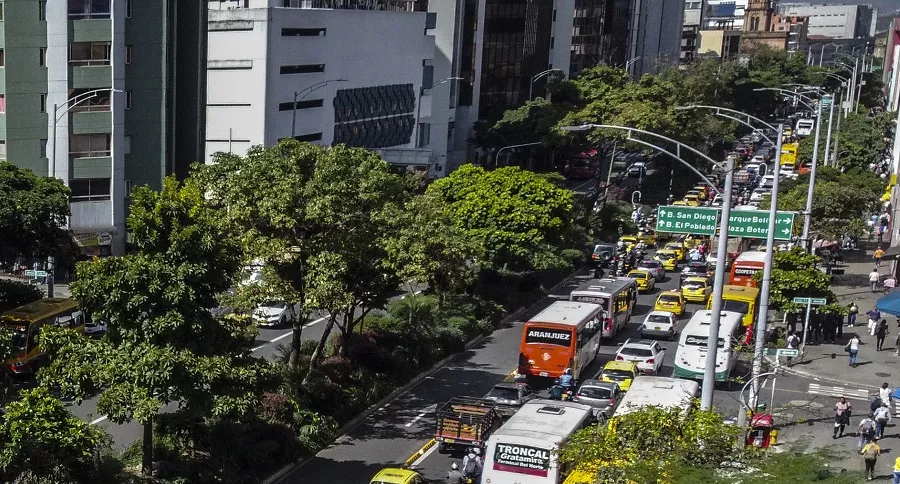 Carros en Medellín ilustra nota sobre pico y placa en la ciudad