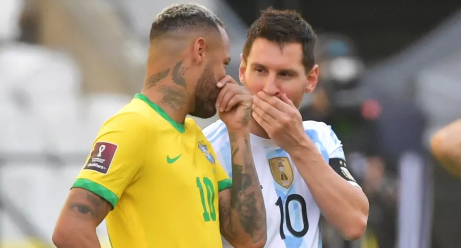 Escándalo de Brasil-Argentina pudo estar planeado en contra de la Fifa. Imagen de Neymar y Lionel Messi.