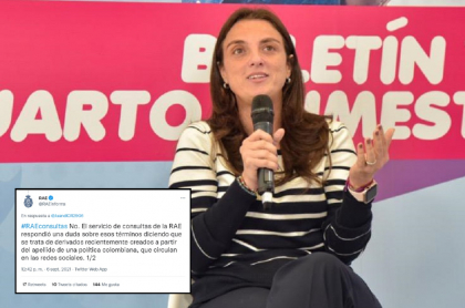 Imagen de la ministra TIC, Karen Abudinen, quien pidió explicaciones a RAE por mal uso de su apellido