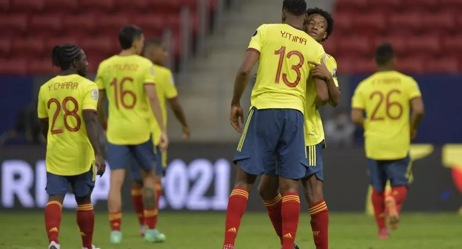 Selección Colombia para nota antes del juego frente a Chile para Catar 2022