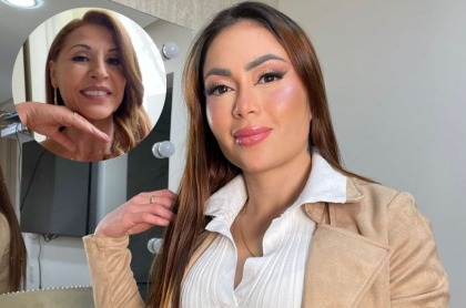 Fotos de Epa Colombia y Amparo Grisales, en nota de que Epa Colombia se comparó con Grisales para exaltarse a ella y a su negocio.