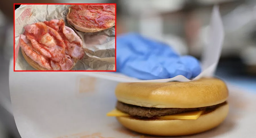 Foto: joven encuentra un pezón de cerdo dentro de su hamburguesa de McDonald's