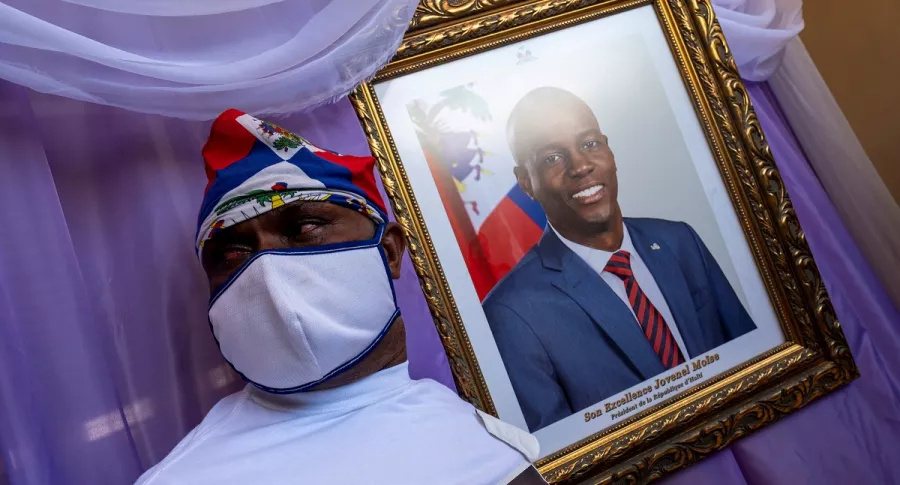 Imagen de funeral de presidente de Haití; fiscal pide que primer ministro sea inculpado en caso Jovenel Moise