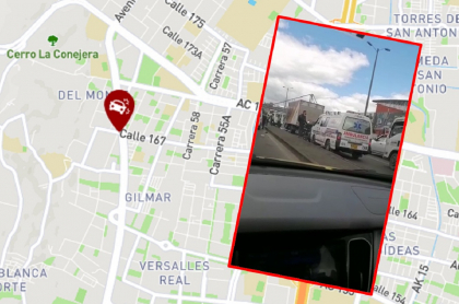 Imágenes que ilustran accidentes de tránsito en Bogotá.