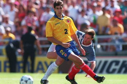 Andrés Escobar en la Selección Colombia, a propósito de que dicen que Juan Pablo Urrego lo interpretaría en bionovela sobre 'el Caballero del fútbol' para Netflix.