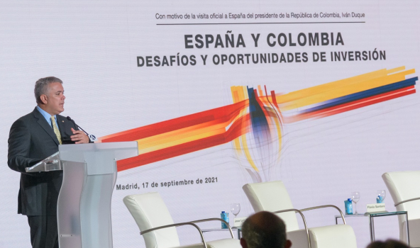 Iván Duque habló sobre la inversión en España y habló de economía en Colombia