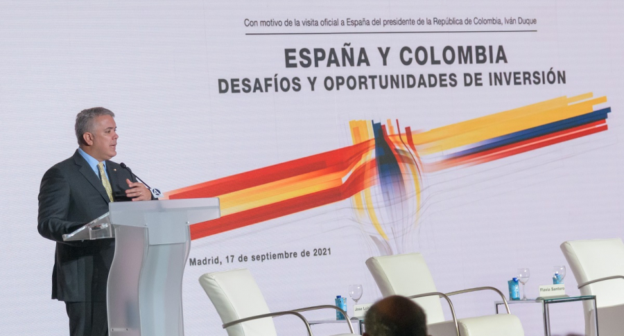 Iván Duque habló sobre la inversión en España y habló de economía en Colombia