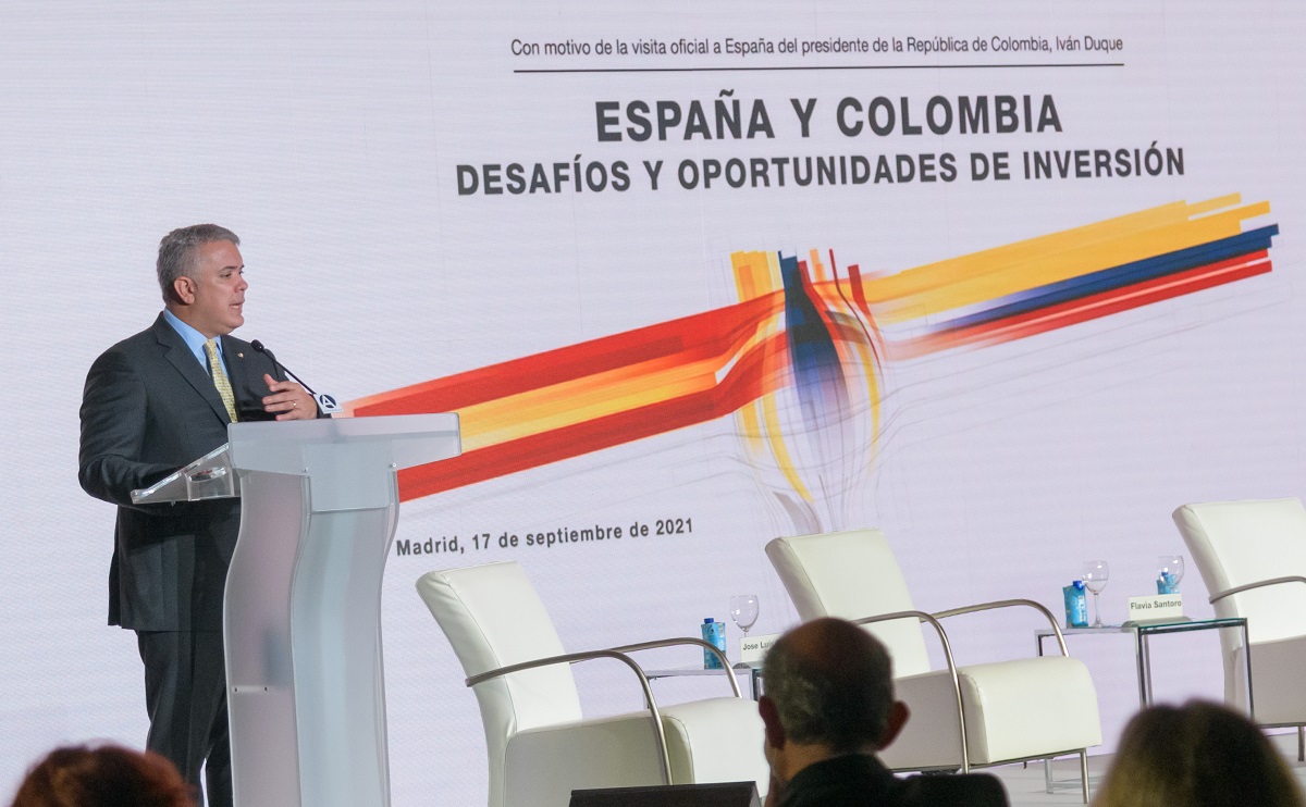 Iván Duque habló sobre la inversión en España y habló de economía en Colombia