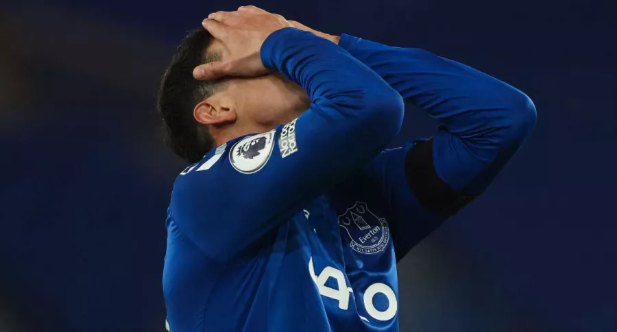 Foto de James Rodríguez, en nota de problemas físicos por los que no estuvo con Everton.