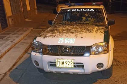 Patrulla de la Policía atacada con explosivos en el Quindío.
