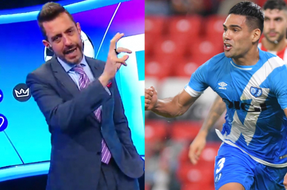 Pablo Giralt, a favor de Falcao García y en contra de James Rodríguez. Fotomontaje: Pulzo.
