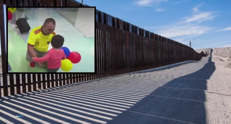 Imagen de frontera que ilustra nota; Colombiano que perdió a esposa e hija en México se reencontró con hijo