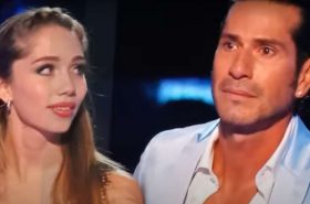Foto de Luna Pernía y Gregorio Pernía y concurso, en nota de cómo lloró el actor durante 'Así se baila', de Telemundo.
