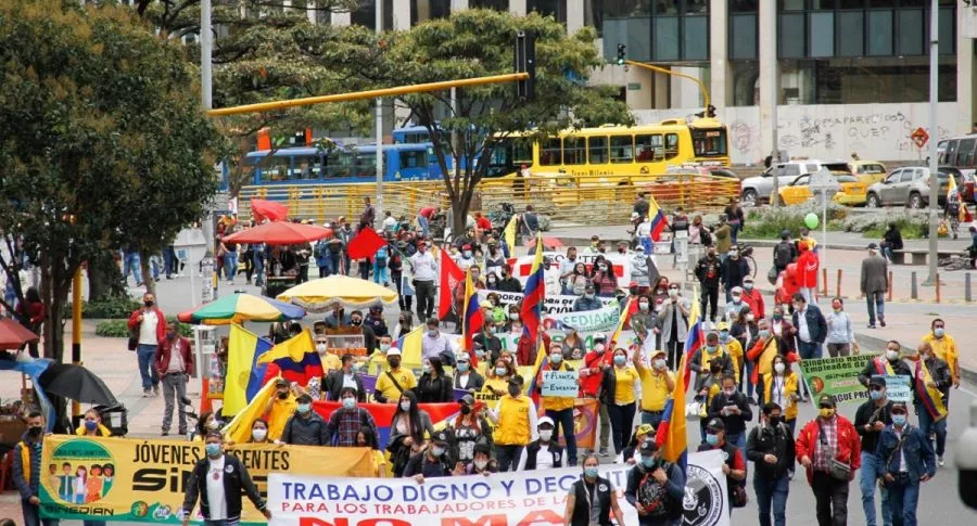 Marchas en Bogotá. 