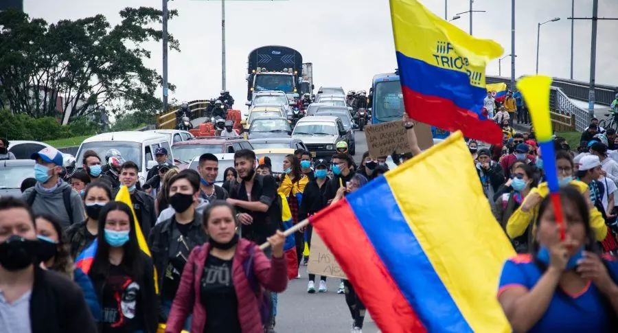 Foto de Pulzo sobre cómo están las calles y Transmilenio por las protestas en Bogotá hoy