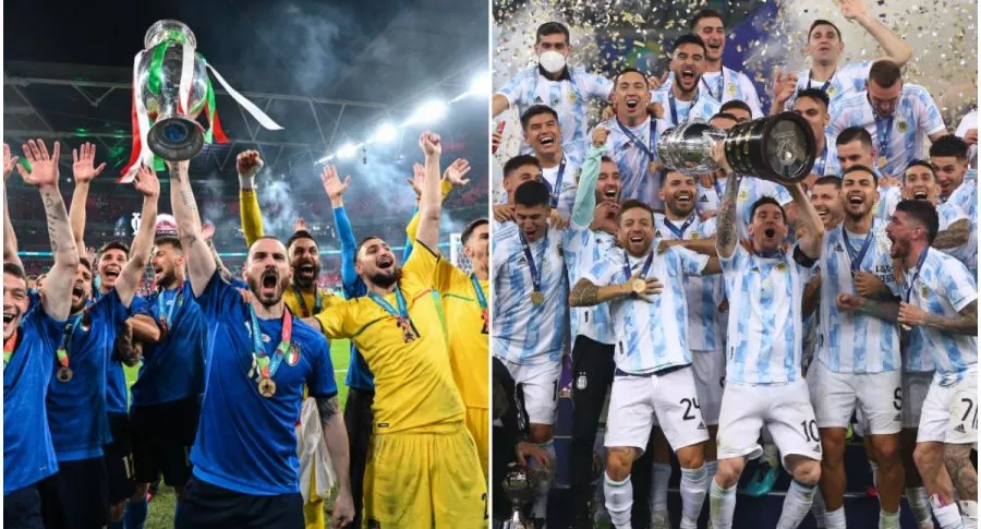 Selección de Italia campeón de Eurocopa y Selección Argentina campeón de Copa América, a propósito de que Conmebol y Uefa confirman realización de la Copa Euroamericana