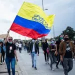 Foto de marcha en Bogotá ilustra paro 28 de septiembre con bloqueos en el norte de Bogotá
