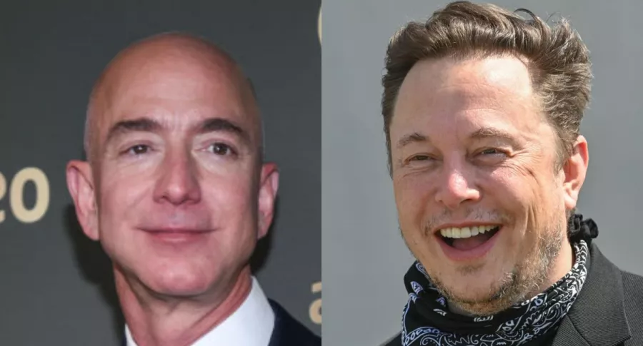 Jeff Bezos y Elon Musk, los dos hombres más ricos del mundo.
