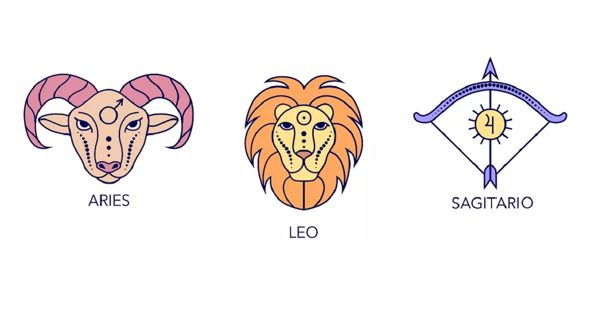 Signos de Aries, Leo y Sagitario ilustran cuál es la inteligencia de los signos de fuego.