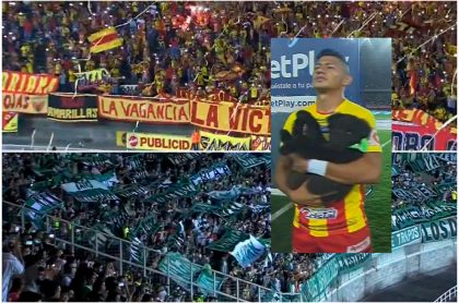 Video de jugadores en el estadio Hernán Ramírez Villegas en el partido de Pereira vs. Nacional.
