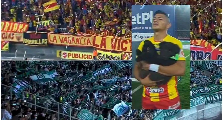 Video de jugadores en el estadio Hernán Ramírez Villegas en el partido de Pereira vs. Nacional.