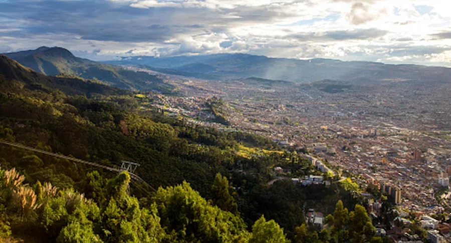 Vista de Bogotá desde los cerros orientales.