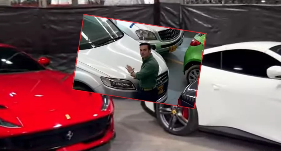 Juan Diego Alvira estuvo con carros abandonados en Bogotá: hay Ferraris, BMW, Jaguar y más