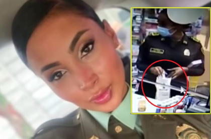 Andrea Cortés, primera patrullera transgénero de la Policía Nacional, que es investigado por robar crema de una tienda