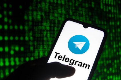 Imagen de logo de Telegram, que también cae y se suma a WhatsApp, Instagram y Facebook