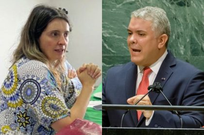 Paloma Valencia e Iván Duque.