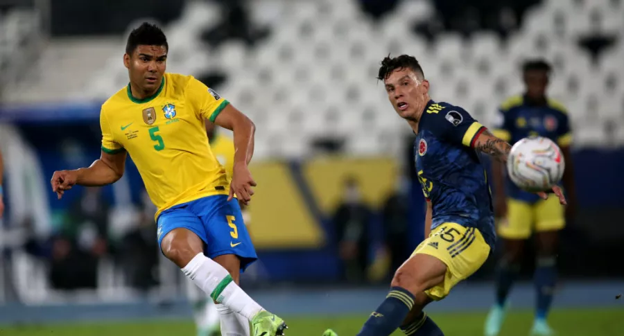 Casemiro, que se podría perder los partidos de Brasil, incluido contra Colombia