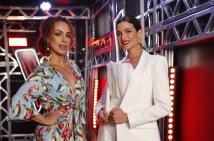 Maía y Natalia Jiménez, en 'La voz senior'. 