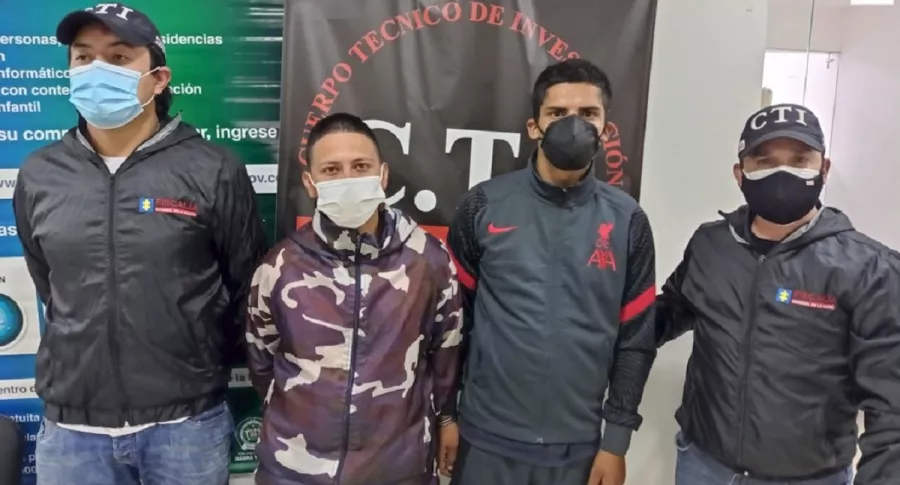 John Sneyder Cadavid Melo y Jhon Eduardo Forero Ortiz, acusados de estafa en la banda 'Los profes'