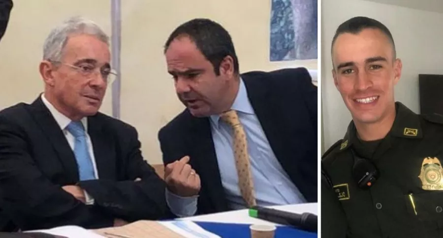 Álvaro Uribe habló de muerte de policía, que era hermano de representante Gabriel Vallejo. (Fotomontaje Pulzo)