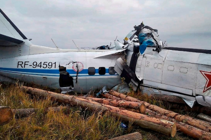 Avión estrellado
