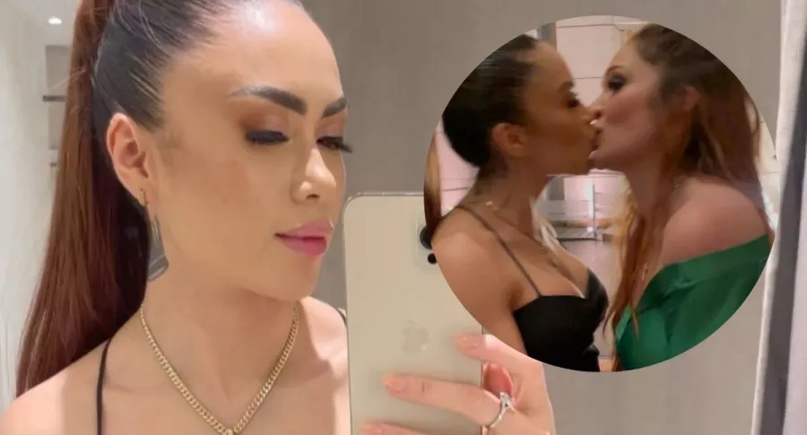 Fotos de Epa Colombia y su beso a Lina Tejeiro, en nota de cómo fue ese beso y qué le dijo a Aída Victoria Merlano.
