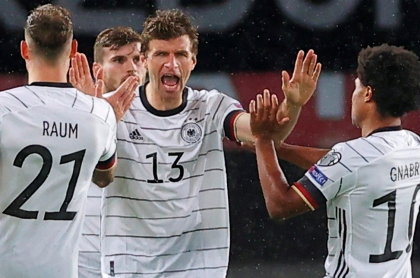 Alemania, que clasificó al Mundial de Catar 2022 tras golear a Macedonia del Norte.
