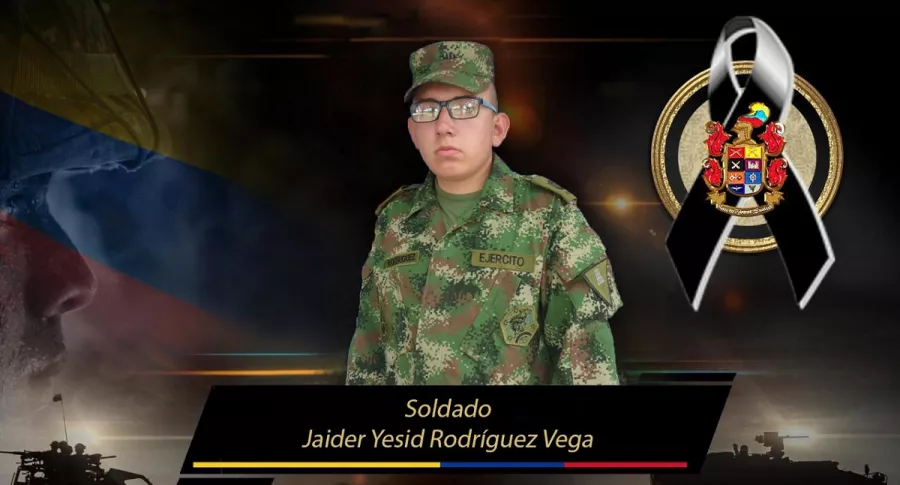Soldado que fue asesinado por disidencias de las Farc en Arauca.