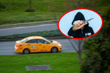 Imagen que ilustra el robo a una mujer en un taxi.
