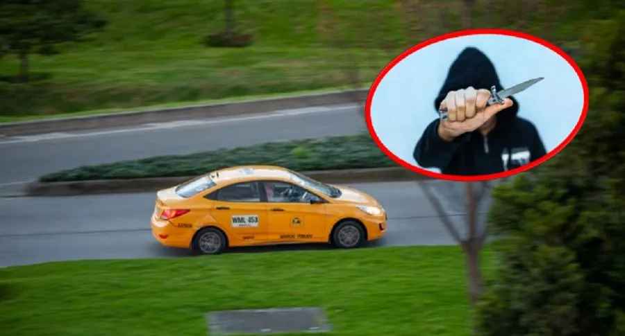 Imagen que ilustra el robo a una mujer en un taxi. 