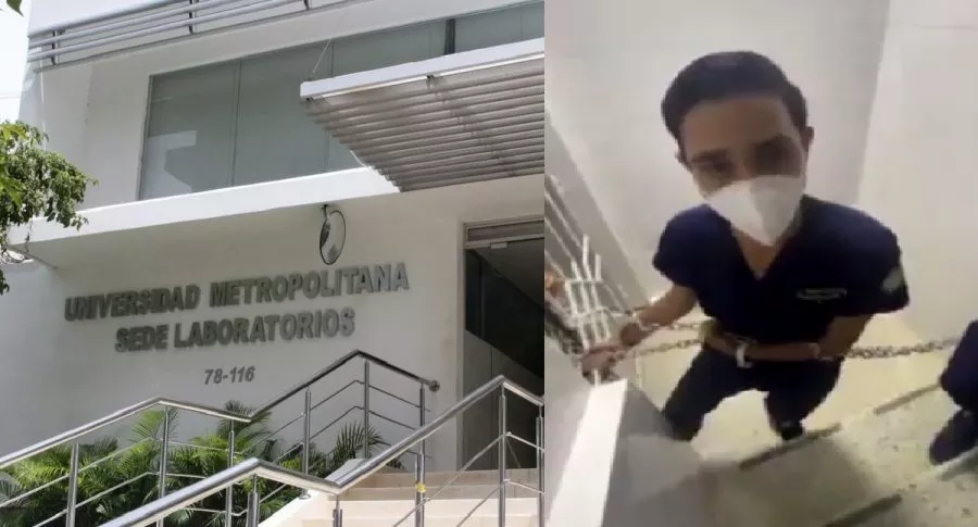 Universidad de Barranquilla y estudiante que se encadenó por denuncia