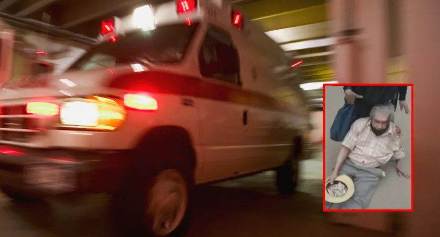 Imagen de ambulancia ilustra artículo Conductor de ambulancia atropelló a abuelo que iba en bicicleta, y huyó volando