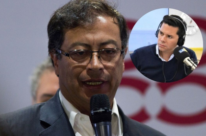 Fotos de Gustavo Petro y Luis Carlos Vélez, en nota de qué dijo el periodista sobre el candidato presidencial.