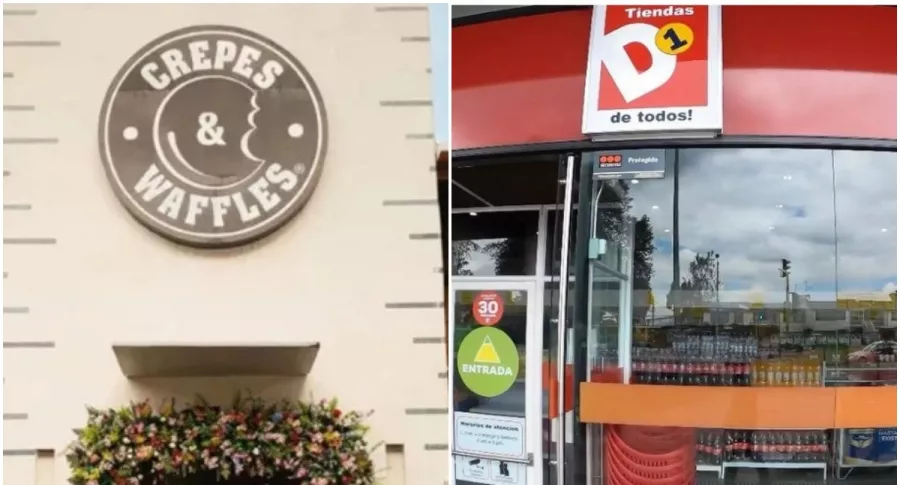 Imágenes de Crepes & Waffles y D1, dos de las empresas con mejor reputación en Colombia