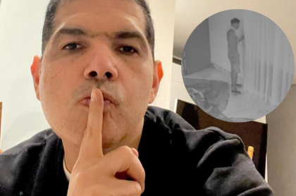 Fotos de Peter Manjarrés y de imágenes del robo en su casa, en nota de denuncia del cantante con video y advertencia.